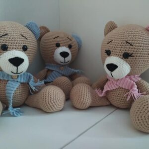 Ръчно Плетена Голяма Играчка Мече Амигуруми