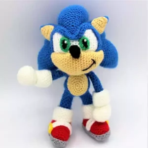 Ръчно Плетена Играчка Соник Амигуруми (Sonic)