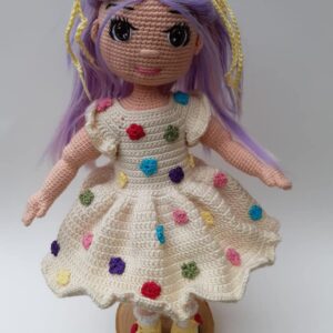 Ръчно Плетено Момиче Кукла Амигуруми