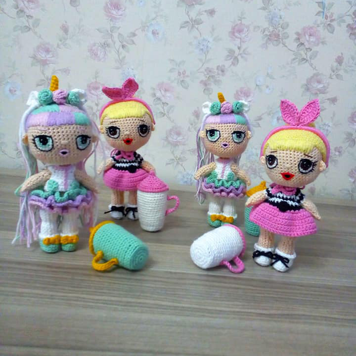 ръчно изплетени изработени детски играчки кукли лол амигуруми алиноарт