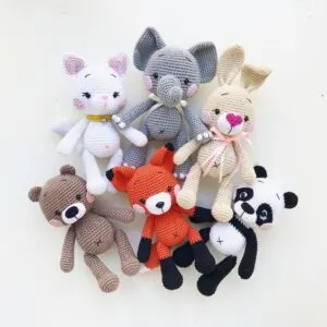 Ръчно Плетена Играчка Панда Амигуруми Ръчно Плетена Играчка Панда Амигуруми