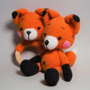 Комплект Лисица за Гушкане и Дрънкалка Комплект Лисица за Гушкане и Дрънкалка