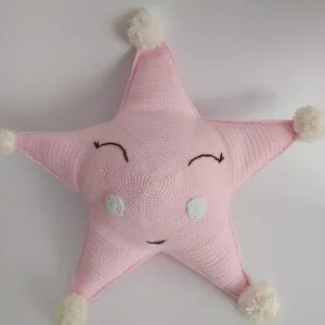 Ръчно Плетена Декоративна Възглавница Звезда Амигуруми Ръчно Плетена Декоративна Възглавница Звезда Амигуруми