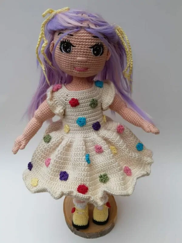 Ръчно Плетено Момиче Кукла Амигуруми