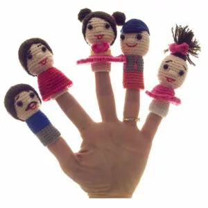 Плетени Кукли За Пръсти Семейство Амигуруми